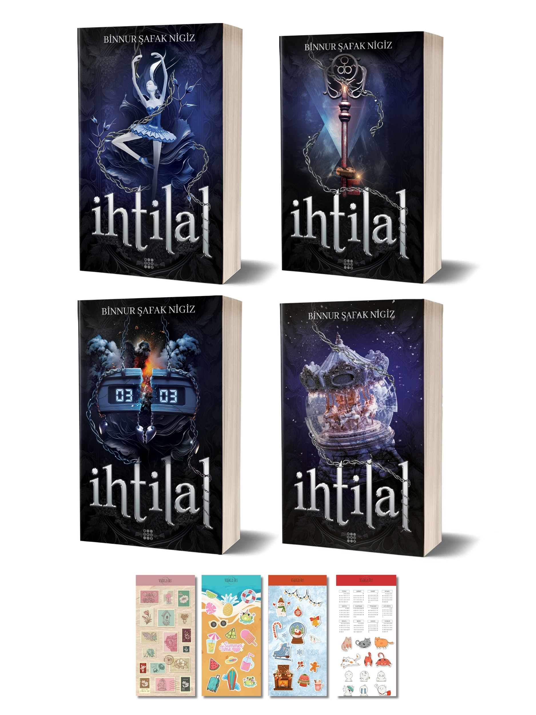 Binnur Şafak Nigiz İhtilal Serisi - 4 Kitap Takım Set (Ciltsiz) + Hediye Sticker