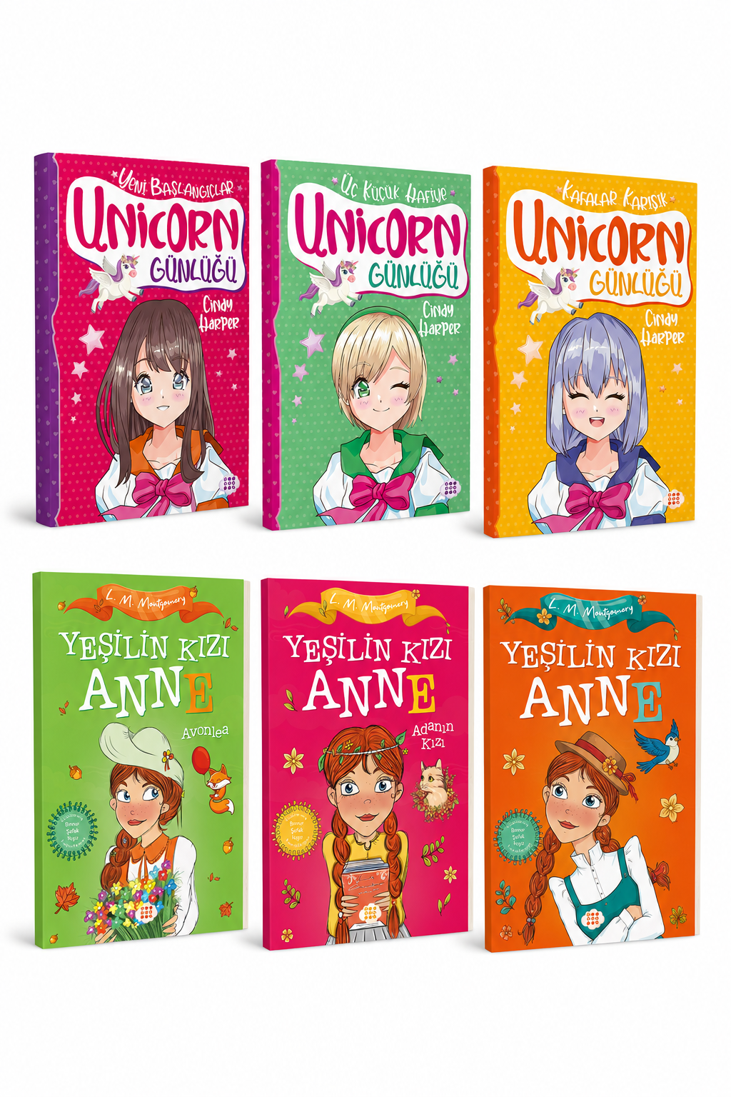 Unicorn Günlüğü ve Yeşilin Kızı Anne 6 Kitap Çocuk Seti