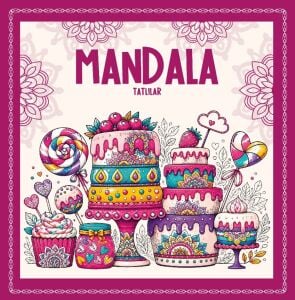 Mandala Tatlılar- Yetişkinler İçin Stres Giderici Boyama Kitabı