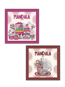 Mandala Boyama Kitabı 2’li Set - Tatlılar ve Kahve Temalı