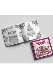 Mandala Boyama Kitabı 2’li Set - Tatlılar ve Kahve Temalı