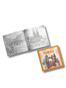 Mandala Boyama Kitabı 2’li Set - Şehirler ve Evler Temalı