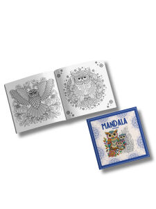 Mandala Boyama Kitabı 4’lü Set - Hayvanlar, Tavuskuşları, Baykuşlar, Unicornlar