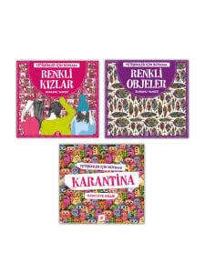 Yetişkinler İçin Boyama Kitabı Seti - 3'lü Terapi Ve Mandala Boyama Kitapları