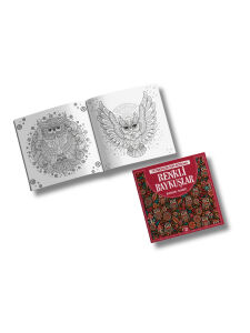Yetişkin Boyama Kitabı 2'li Set - Renkli Baykuşlar ve Renkli Tavuskuşları Mandala Terapi Kitapları