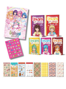 Unicorn Günlüğü 5 Kitap Seti-2 + Sticker ve Özel Tasarım Poster | Cindy Harper Çocuk Hediye Seti