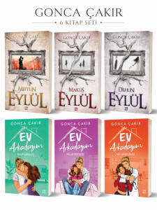 Gonca Çakır 6 Kitap Seti - Eylül Serisi (3 Kitap) & Ev Arkadaşım Serisi (3 Kitap) Özel Roman Seti