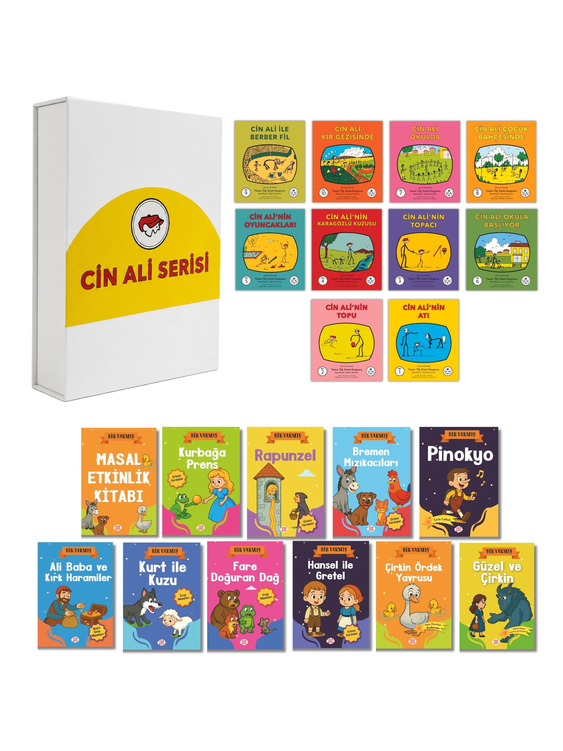 Okumayı Öğreniyorum 21 Kitap Dev Set - Kutulu Cin Ali Hikayeleri & Etkinlikli Masal Seti