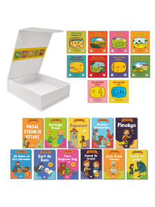Okumayı Öğreniyorum 21 Kitap Dev Set - Kutulu Cin Ali Hikayeleri & Etkinlikli Masal Seti