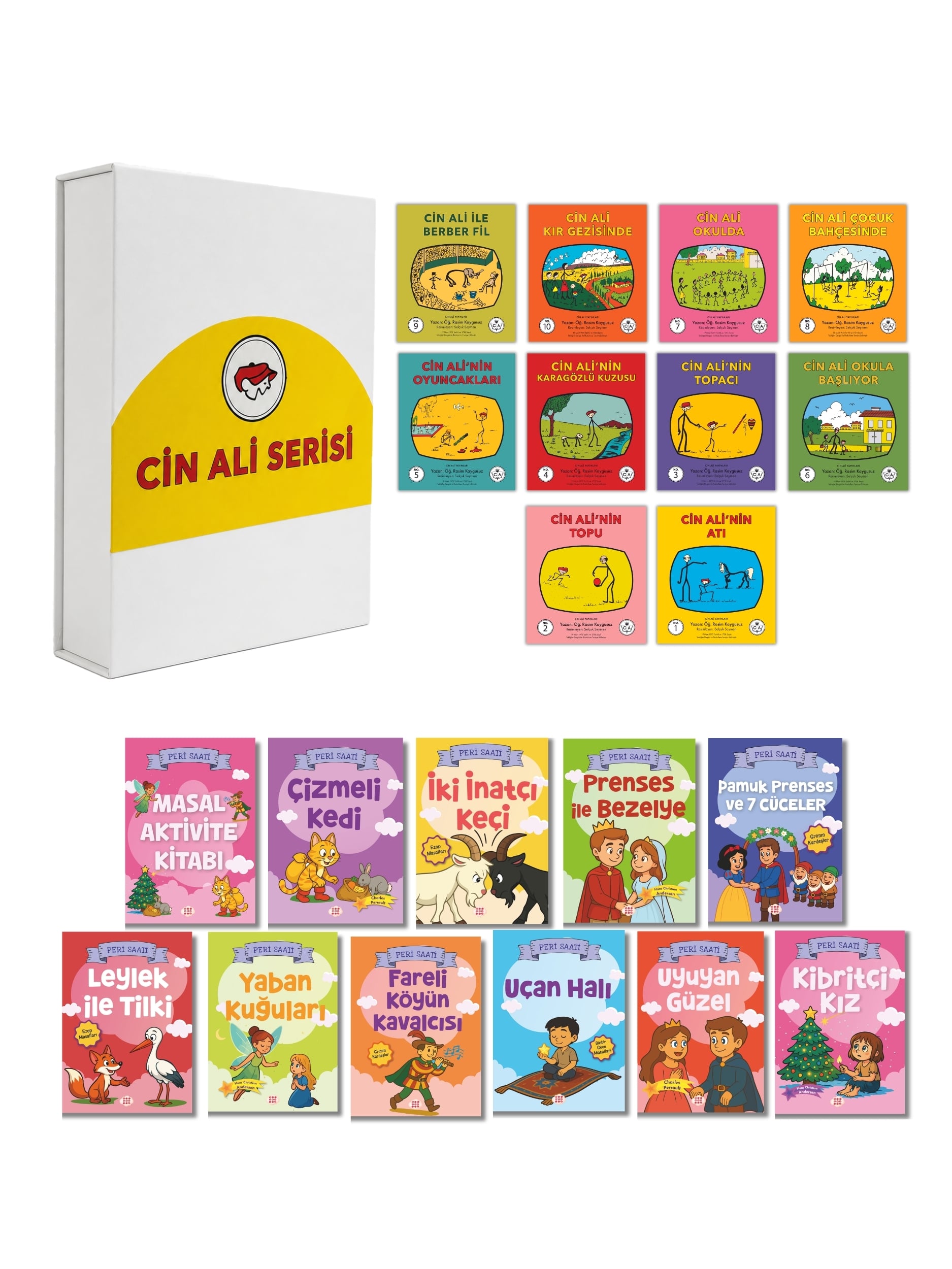 Okumayı Öğreniyorum 21 Kitap Dev Set 1 - Kutulu Cin Ali Hikayeleri & Etkinlikli Masal Seti