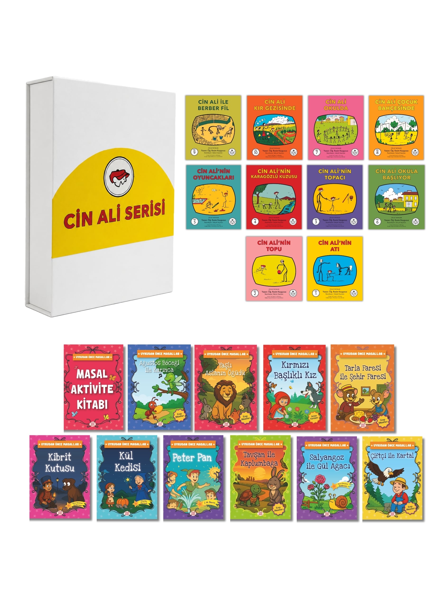 Okumayı Öğreniyorum 21 Kitap Dev Set 2 - Kutulu Cin Ali Hikayeleri & Etkinlikli Masal Seti