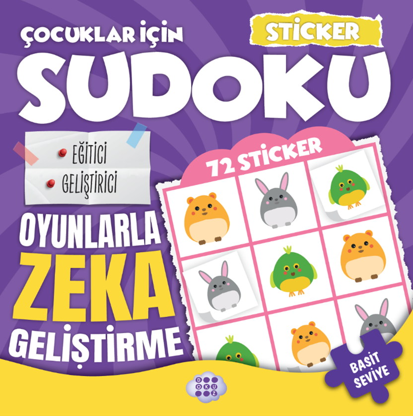 ÇOCUKLAR İÇİN SUDOKU- STİCKER HEDİYELİ BASİT SEVİYE 2