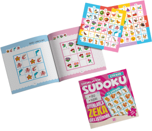 ÇOCUKLAR İÇİN SUDOKU - STİCKER HEDİYELİ ORTA SEVİYE 1