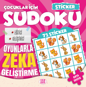 ÇOCUKLAR İÇİN SUDOKU - STİCKER HEDİYELİ ORTA SEVİYE 1
