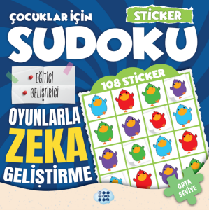 ÇOCUKLAR İÇİN SUDOKU - STİCKER HEDİYELİ ORTA SEVİYE 3