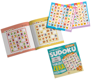 ÇOCUKLAR İÇİN SUDOKU- STİCKER HEDİYELİ  ZOR SEVİYE 1