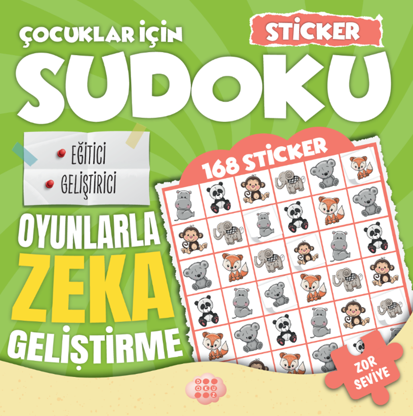 ÇOCUKLAR İÇİN SUDOKU - STİCKER HEDİYELİ  ZOR SEVİYE 2
