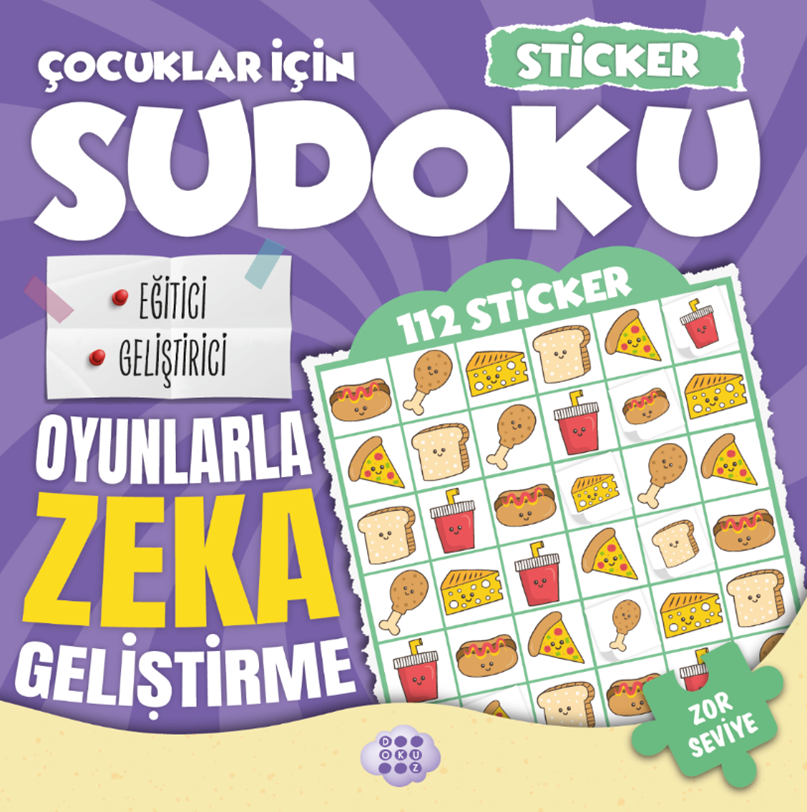 ÇOCUKLAR İÇİN SUDOKU - STİCKER HEDİYELİ  ZOR SEVİYE 4