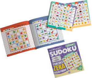 ÇOCUKLAR İÇİN SUDOKU - STİCKER HEDİYELİ  ZOR SEVİYE 4