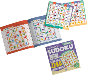 ÇOCUKLAR İÇİN SUDOKU - STİCKER HEDİYELİ  ZOR SEVİYE 4