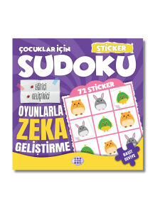 Çocuklar İçin Çıkartmalı Sudoku Seti - Kolay Seviye - Zeka Geliştirici Bulmaca Seti