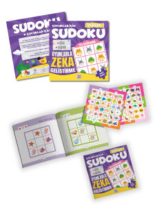 Çocuklar İçin Çıkartmalı Sudoku Seti - Kolay Seviye - Zeka Geliştirici Bulmaca Seti