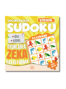 Çocuklar İçin Çıkartmalı Sudoku Seti - Orta Seviye - Zeka Geliştirici Bulmaca Seti