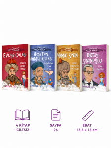 Cezmi Ersöz Ünlü Türk Bilginleri Serisi 4 Kitap Takım - 8-12 Yaş Çocuk Tarih ve Bilim Seti