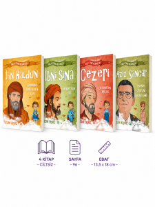 Tarihe Yön Veren Ünlü Türk Bilginleri 2 Set - Cezmi Ersöz - Çocuklar İçin Biyografi 4 Kitap
