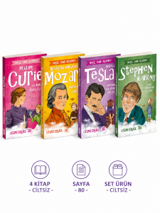 Nasıl Dâhi Oldum Seri Seti 4 Kitap - Cezmi Ersöz - Marie Curie Tesla Mozart Stephen Hawking