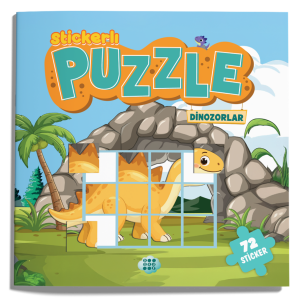 Stickerlı Puzzle Kitabı Dinozorlar 72 Sticker Yapıştırma Eğitici Çocuk Etkinlik Kitabı