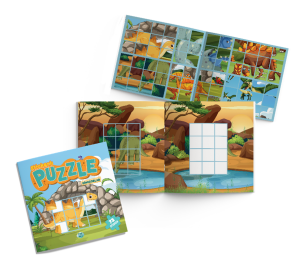 Stickerlı Puzzle Kitabı Dinozorlar 72 Sticker Yapıştırma Eğitici Çocuk Etkinlik Kitabı
