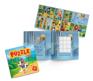 Stickerlı Puzzle Kitabı Masallar 72 Sticker Yapıştırma Eğitici Çocuk Etkinlik Kitabı