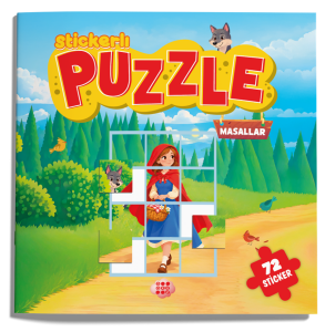 Stickerlı Puzzle Kitabı Masallar 72 Sticker Yapıştırma Eğitici Çocuk Etkinlik Kitabı