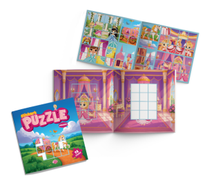Stickerlı Puzzle Kitabı Prenses 72 Sticker Yapıştırma Eğitici Çocuk Etkinlik Kitabı