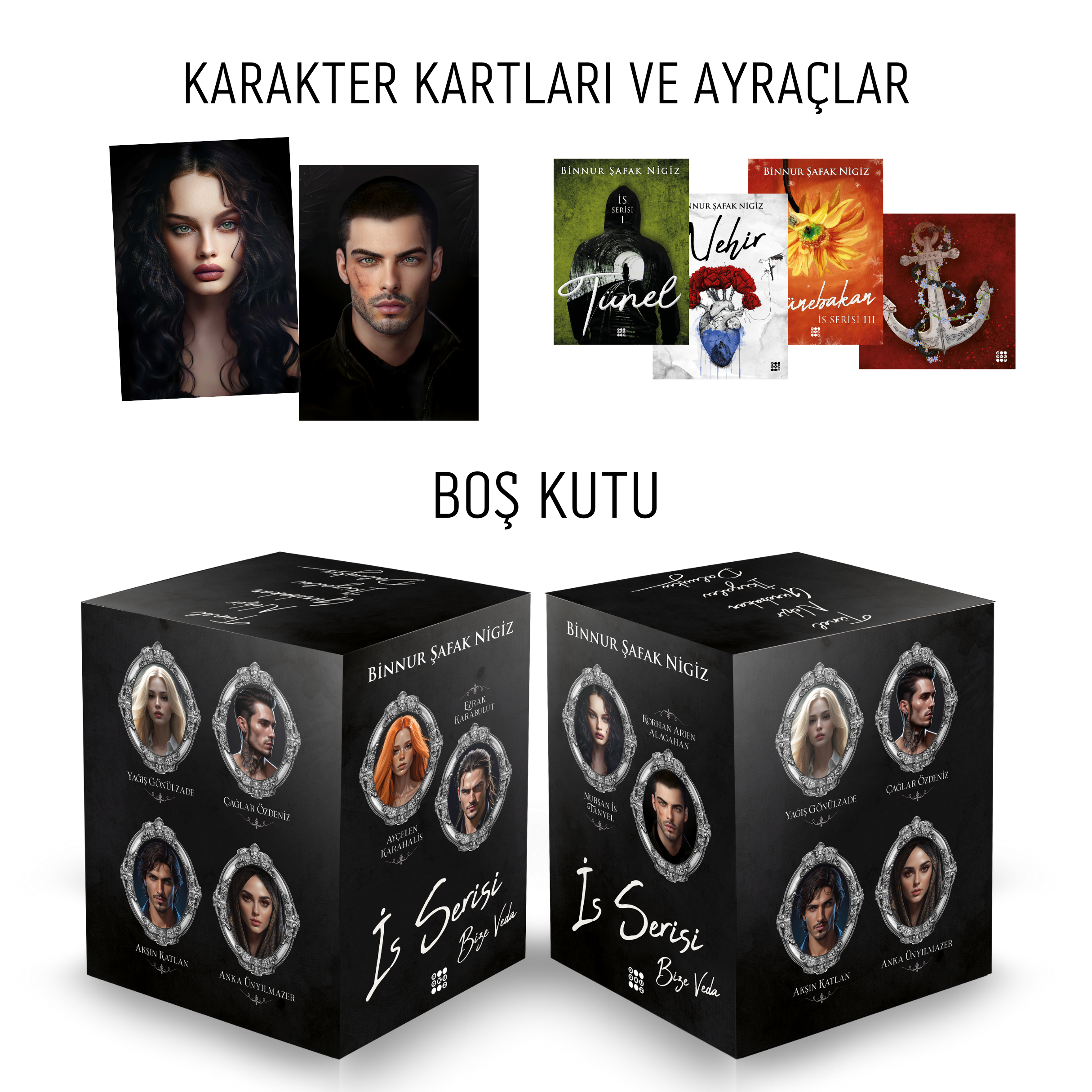 KARTON KAPAK İS SERİSİ İÇİN BOŞ KUTU VE YAN ÜRÜNLER