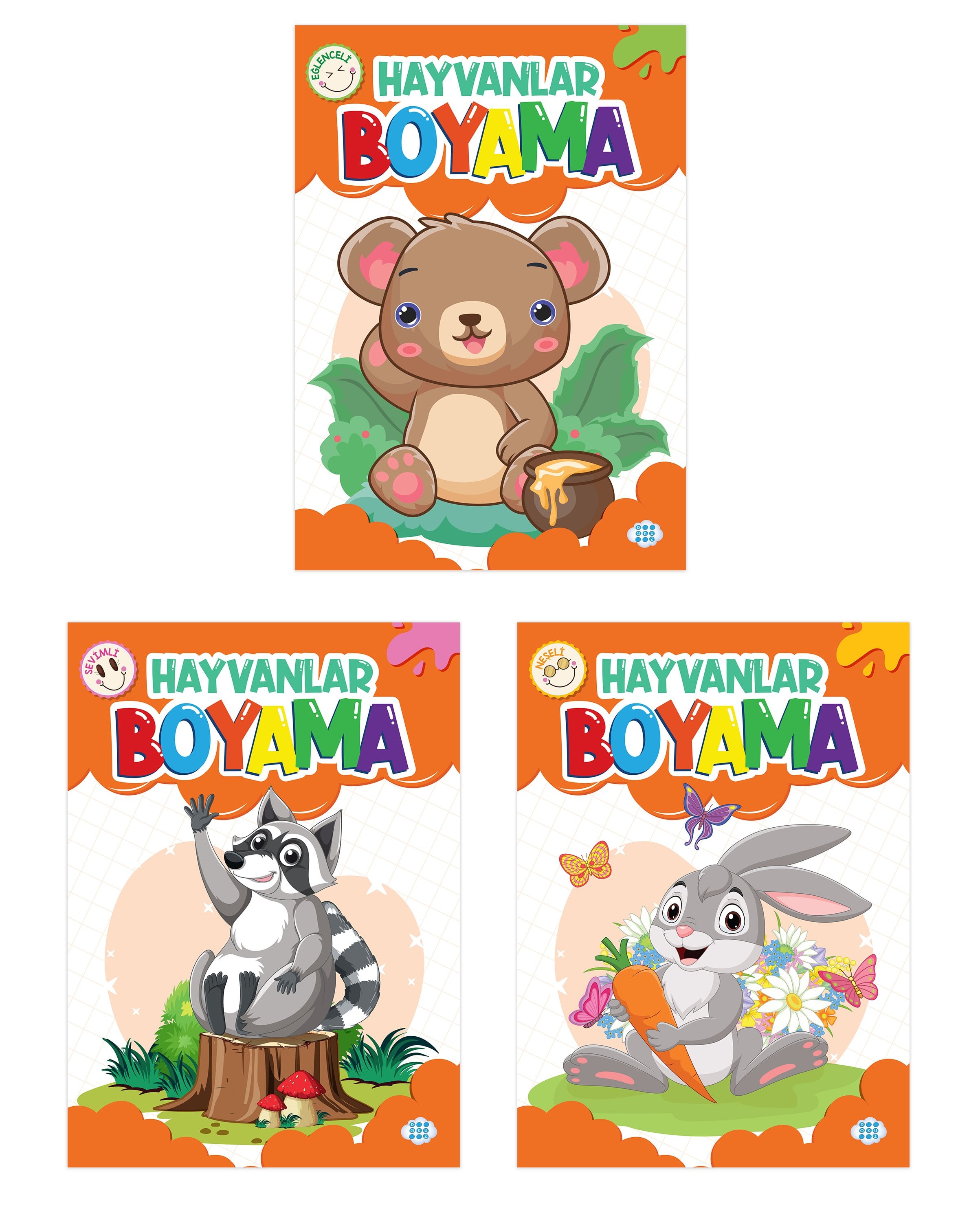 HAYVANLAR BOYAMA SETİ (3 KİTAP TAKIM)