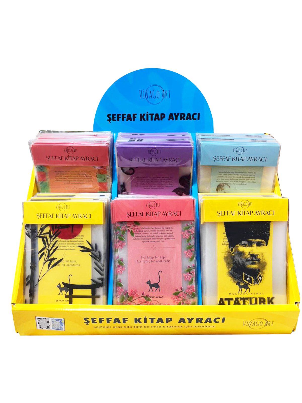 STANTLI ŞEFFAF KİTAP AYRACI (320 ADET AYRAÇ)